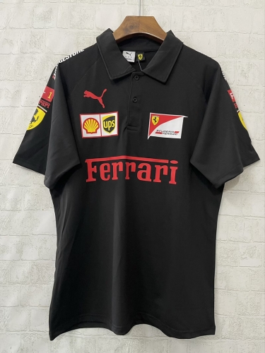 2025 26 Ferrari black F1 polo S-3XL